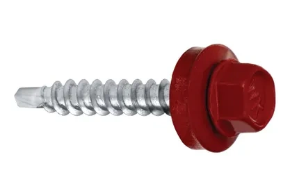 Farmářský šroub s podložkou EPDM do plechu pro dřevo 4,8 x 35 RAL 3011 250ks